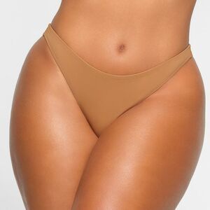Skims Women's Almond Signature Swim Mid Coverage Bottoms Size XL